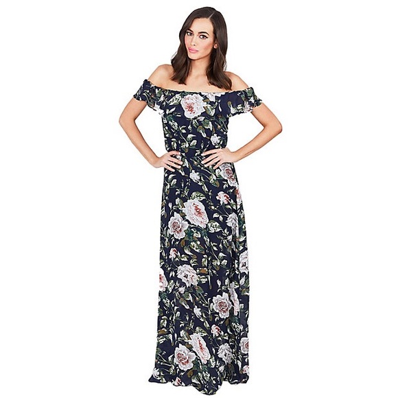 Betsey Johnson Dresses & Skirts - Betsey Johnson Off The Shoulder Floral Maxi Dress